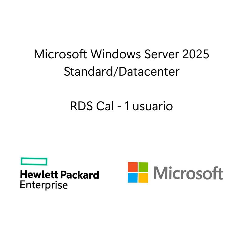 Sistema Operativo Hewlett Packard Enterprise LTU de Microsoft Windows Server 2025 con servicio de es